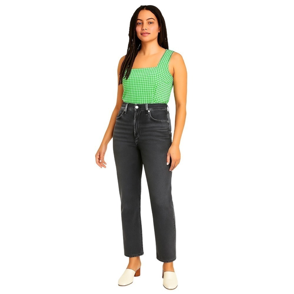 Madewell The Perfect Vintage Jeans Size 26 High Rise Straight Washed Black